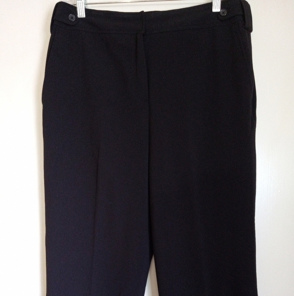 Larry Levine cropped black pants women size 8 - Picture 1 of 8